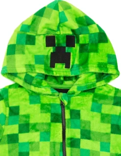 Minecraft  Green Pixelated Creeper Boys Onesie (5-14 Years)