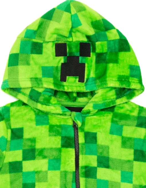 Minecraft  Green Pixelated Creeper Boys Onesie (5-14 Years)