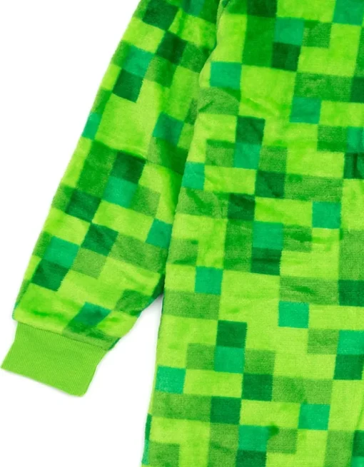 Minecraft  Green Pixelated Creeper Boys Onesie (5-14 Years)