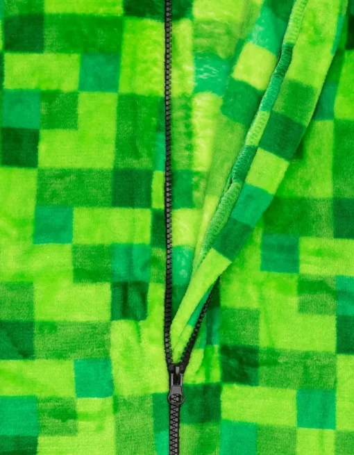 Minecraft  Green Pixelated Creeper Boys Onesie (5-14 Years)