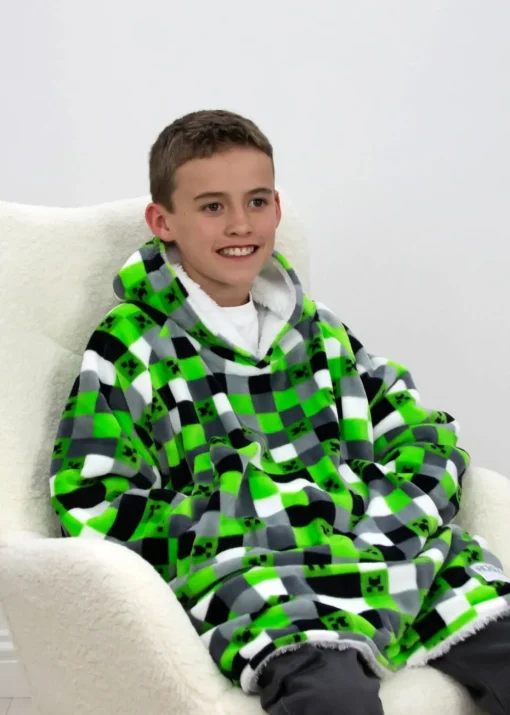 Minecraft Hooded Snuggle Wearable Fleece