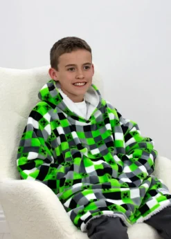 Minecraft Hooded Snuggle Wearable Fleece