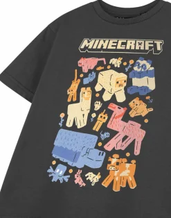 Minecraft Kids Grey Animals T-Shirt (3-14 Years)