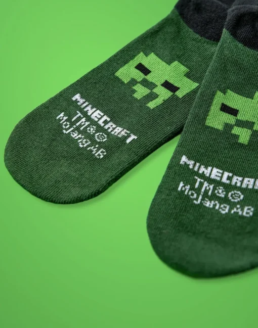 Minecraft Kids Multicoloured School Calf Socks Set of 5 (9 Younger - 6.5 Older)