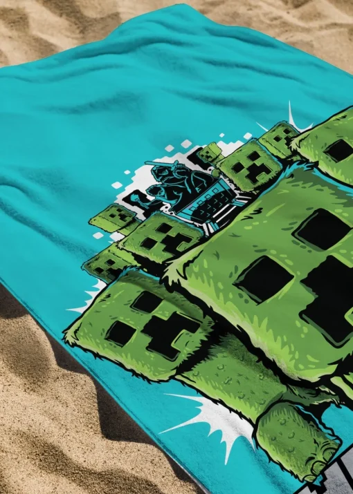 Minecraft Movie Beach Pool Towel