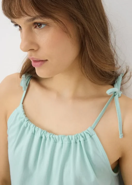 Mint Asymmetric Tiered Cami Maxi Dress