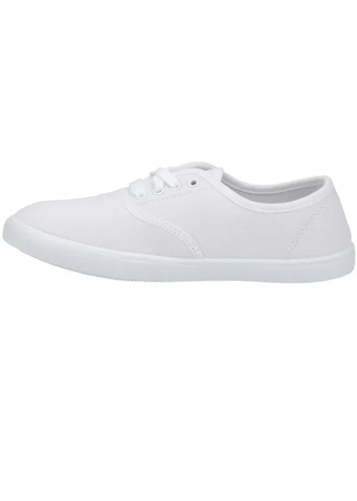 Mirak Kids White Lace-Up Plimsolls / Gym Trainers (Older 3-5)