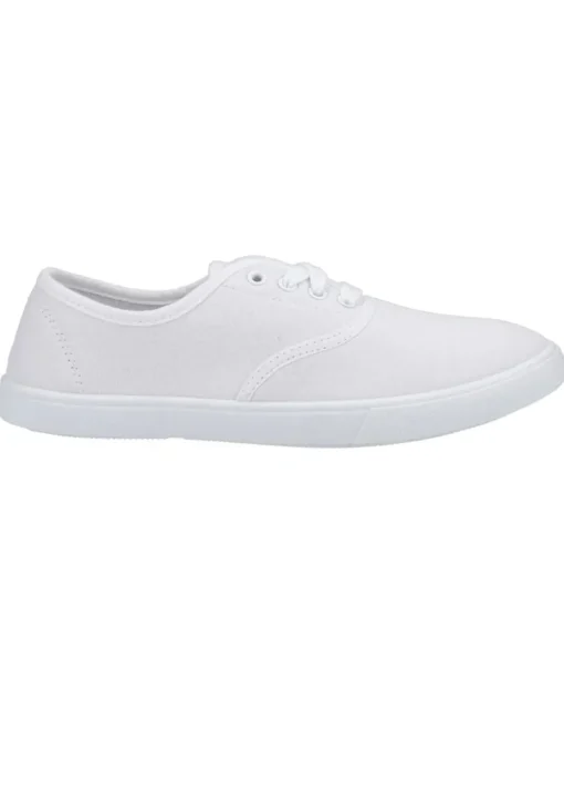 Mirak Kids White Lace-Up Plimsolls / Gym Trainers (Older 3-5)