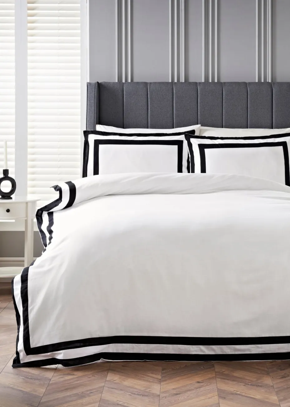 Monochrome Border Duvet Cover