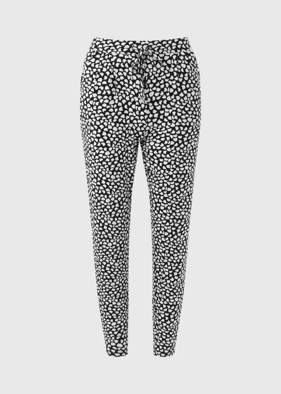 Monochrome Printed Harem Trousers