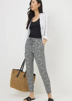 Monochrome Printed Harem Trousers