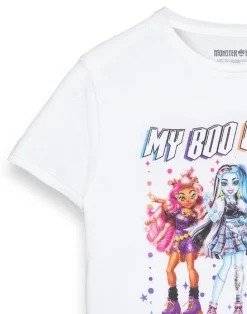 Monster High Girls White Boo Crew Short Sleeved T-Shirt (3 - 14 Years)