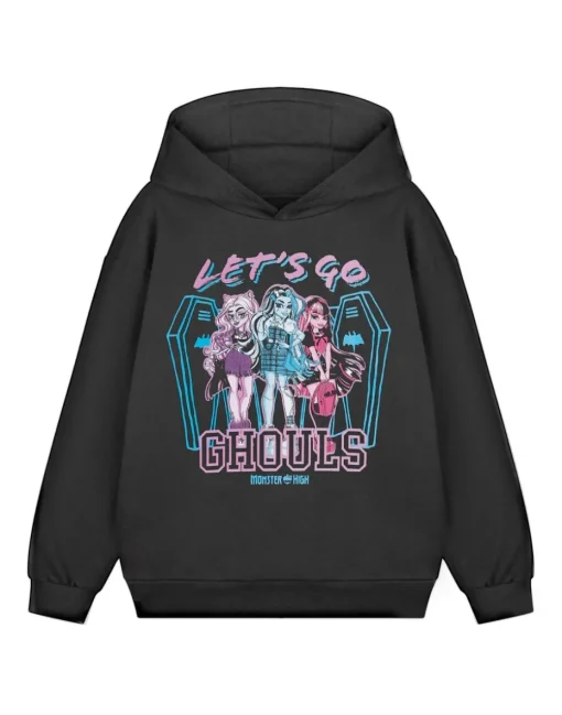 Monster High Let's Go Ghouls Kids Black Hoodie (3-14 years)