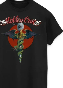Motley Crue Cross Black Music Graphic T-Shirt