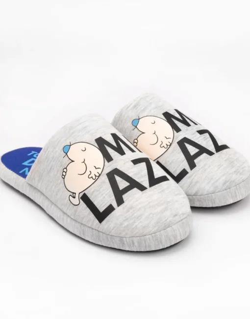Mr. Men Grey Mr Lazy Mule Slippers