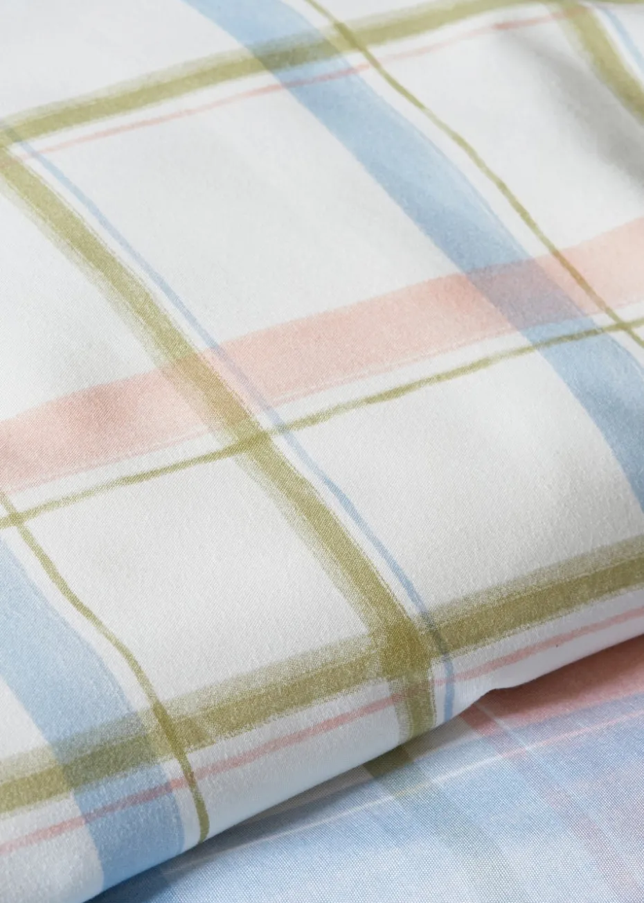 Multicolour Grid Check Duvet Set