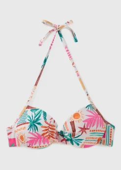 Multicolour Summer Print Underwired Bikini Top