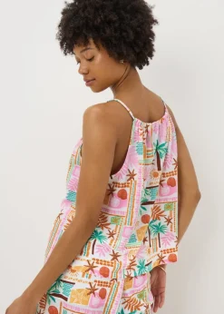 Multicolour Summer Print Co Ord Top