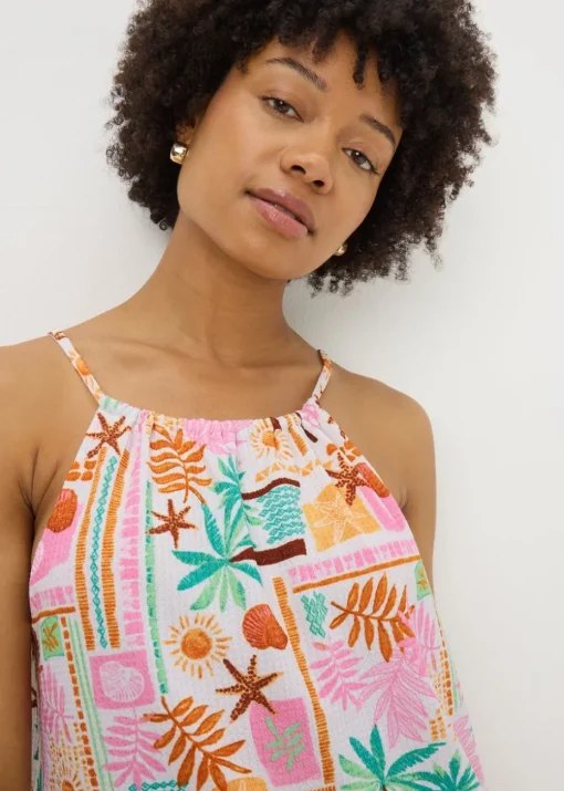 Multicolour Summer Print Co Ord Top