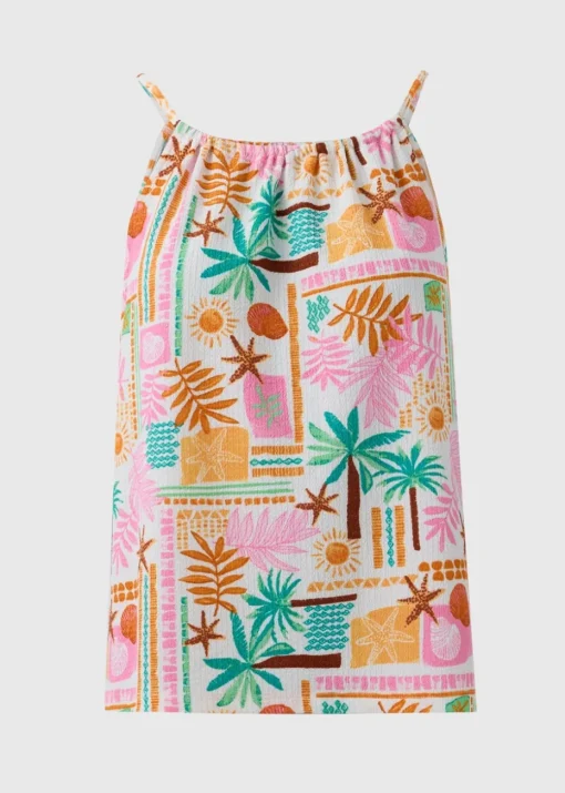 Multicolour Summer Print Co Ord Top