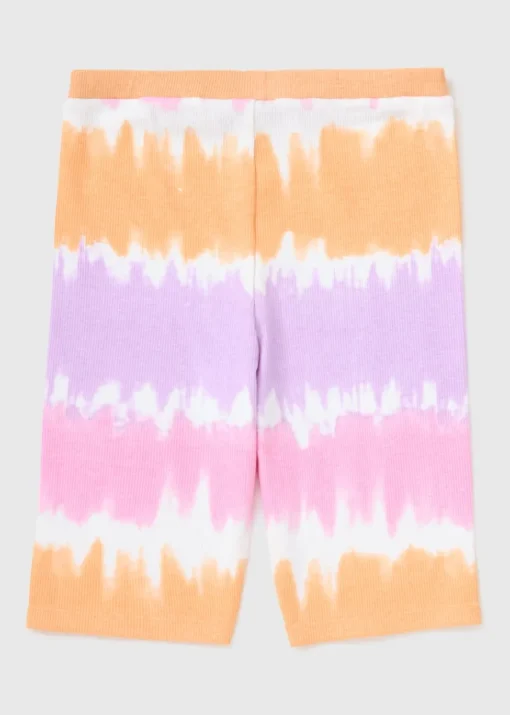 Multicolour Tie Dye Ribbed Seamless Shorts (7-15yrs)
