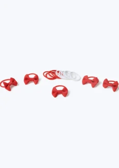 Multipack Girls Red Bow Hair Bobbles
