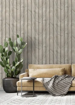 Muriva Woodgrain Panel Wallpaper