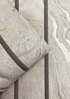 Muriva Woodgrain Panel Wallpaper
