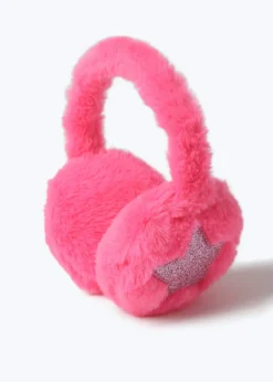 Muse Pink Star Glitter Earmuffs