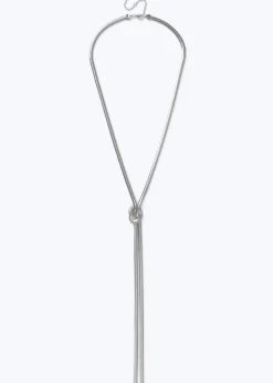 Muse Silver Knot Snake Chain Necklace