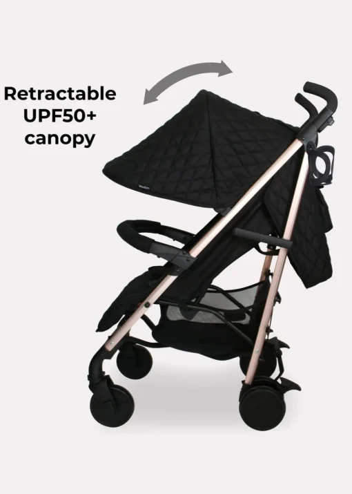 My Babiie Black Billie Faiers Rose Gold Quilted Stroller