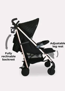 My Babiie Black Billie Faiers Rose Gold Quilted Stroller