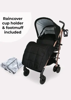 My Babiie Black Billie Faiers Rose Gold Quilted Stroller