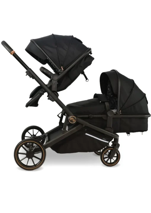 My Babiie Black Leopard Print Dani Dyer Tandem Pushchair