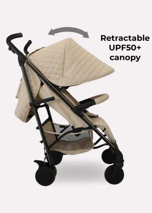 My Babiie Cream Dani Dyer Quilted Lightweight Stroller