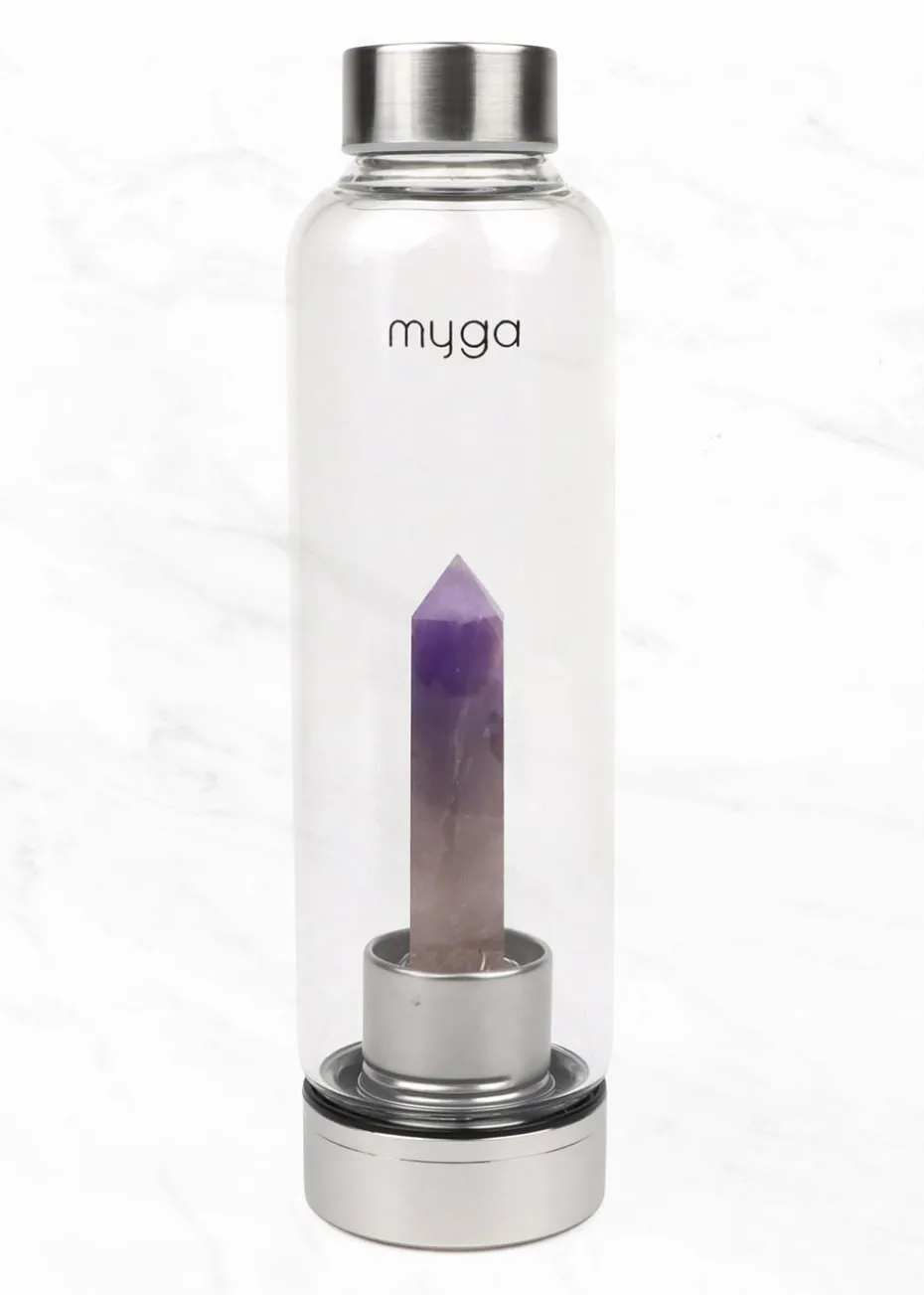 Myga Amethyst Crystal Water Bottle