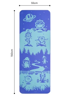 Myga Blue Frenzy Silk Print Childrens Mat