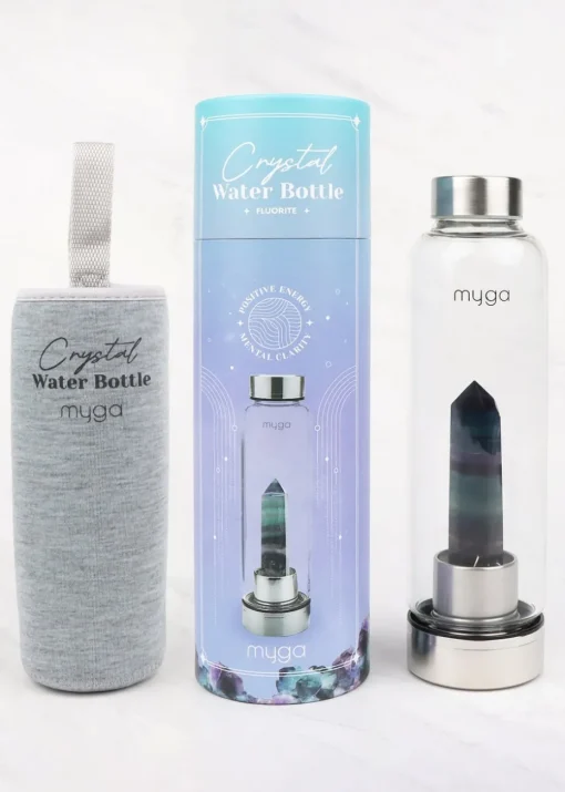 Myga Fluorite  Crystal Water Bottle