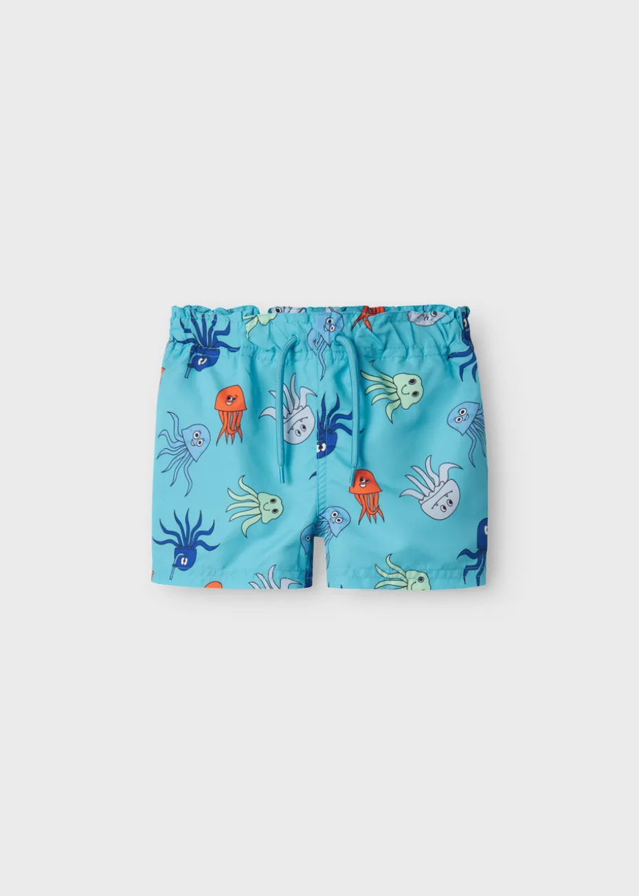 Name it Boys Blue Octupus Swim Shorts (9mths-5yrs)