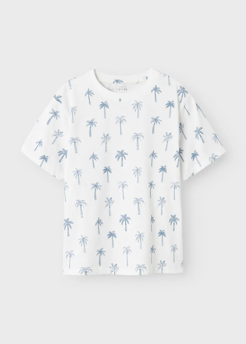 Name It Boys White Palm Tree T-Shirt (6-12yrs)