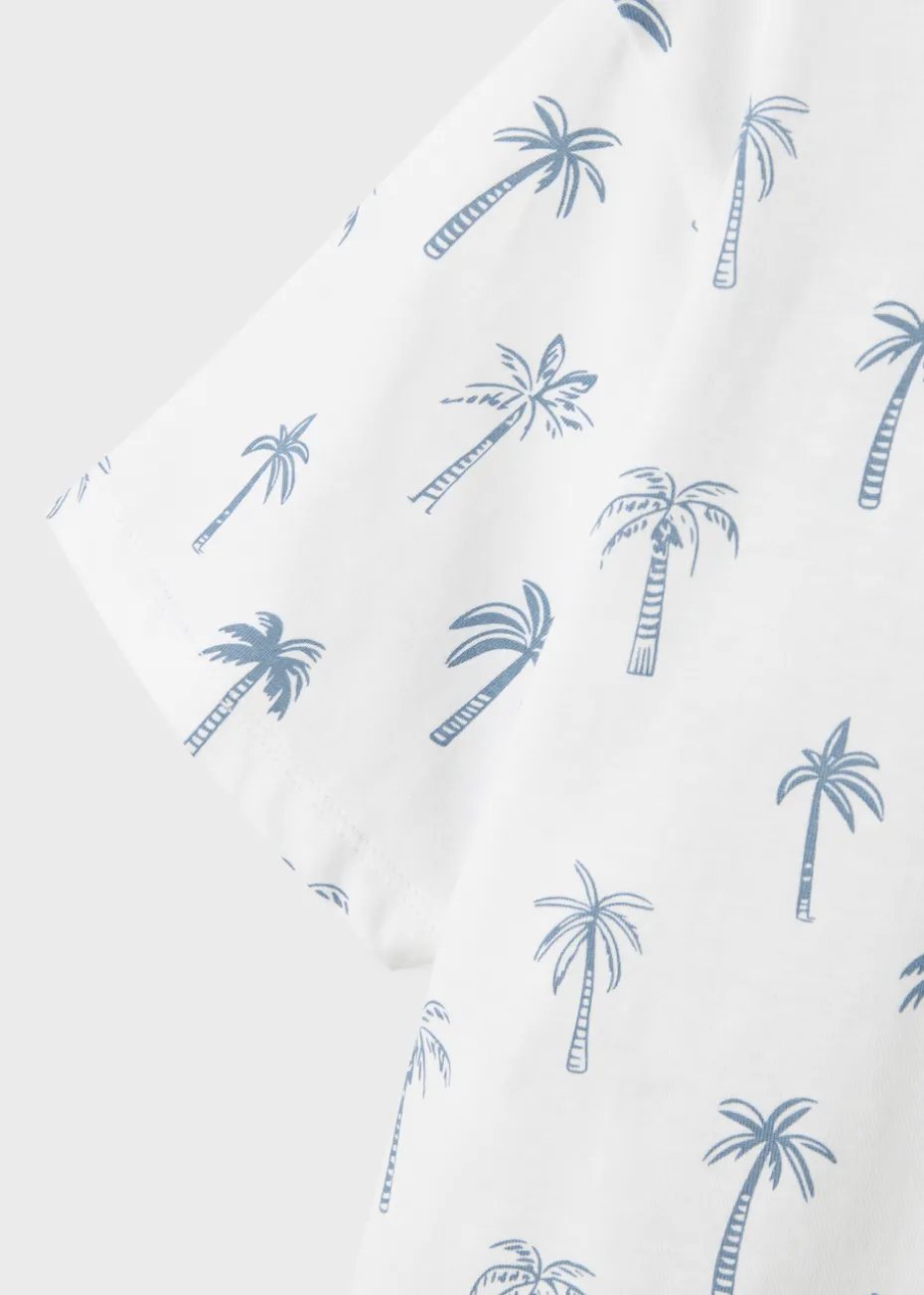 Name It Boys White Palm Tree T-Shirt (6-12yrs)