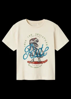 Name It Cream Dino T-Shirt (9mths-5yrs)