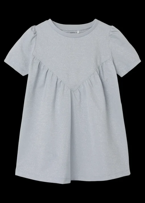 Name It Girls Blue Sparkle Smock Dress (9mths-5yrs)