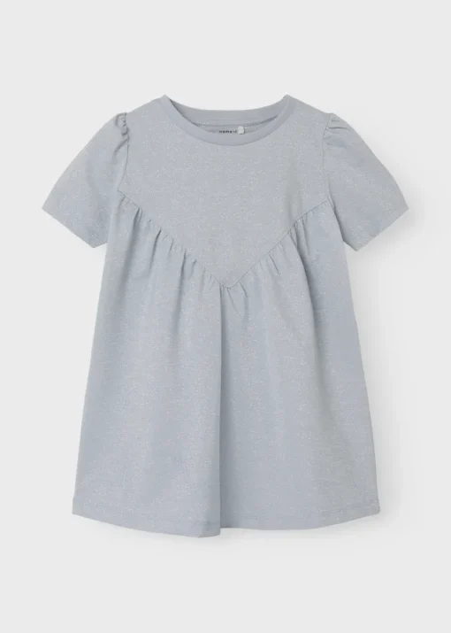 Name It Girls Blue Sparkle Smock Dress (9mths-5yrs)