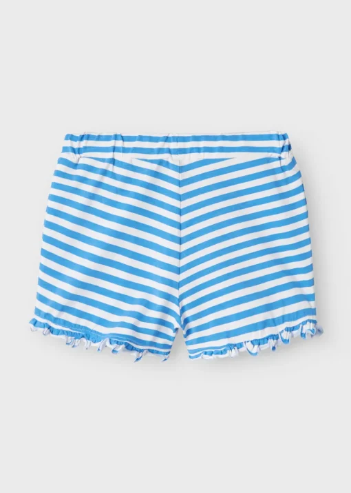 Name It Girls Blue Stripe Frill Shorts (7-12yrs)