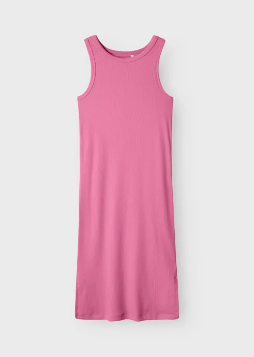 Name It Girls Pink Ribbed Dress (7-12yrs)
