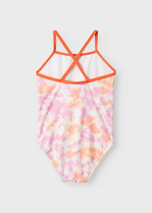Name It Girls Pink Tie Dye Swimsuit (9mths-8yrs)