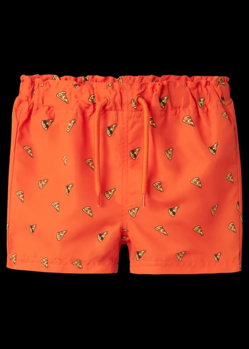 Name It Orange Pizza Swim Shorts (9mths-5yrs)