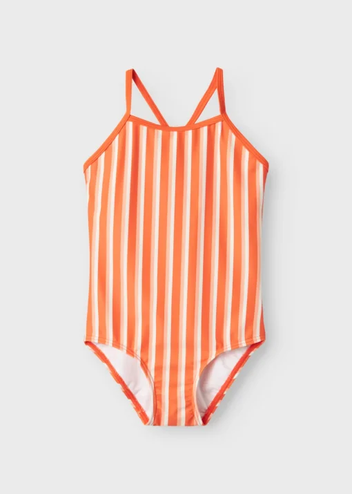 Name It Orange Stripe Swimsuit (5-12yrs)