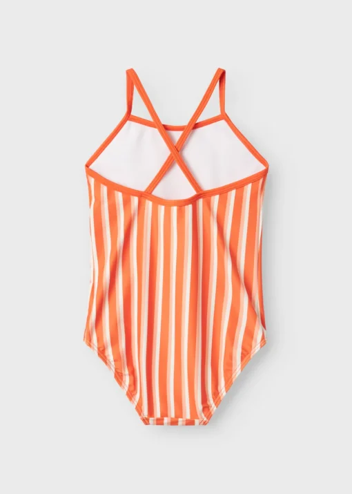 Name It Orange Stripe Swimsuit (5-12yrs)